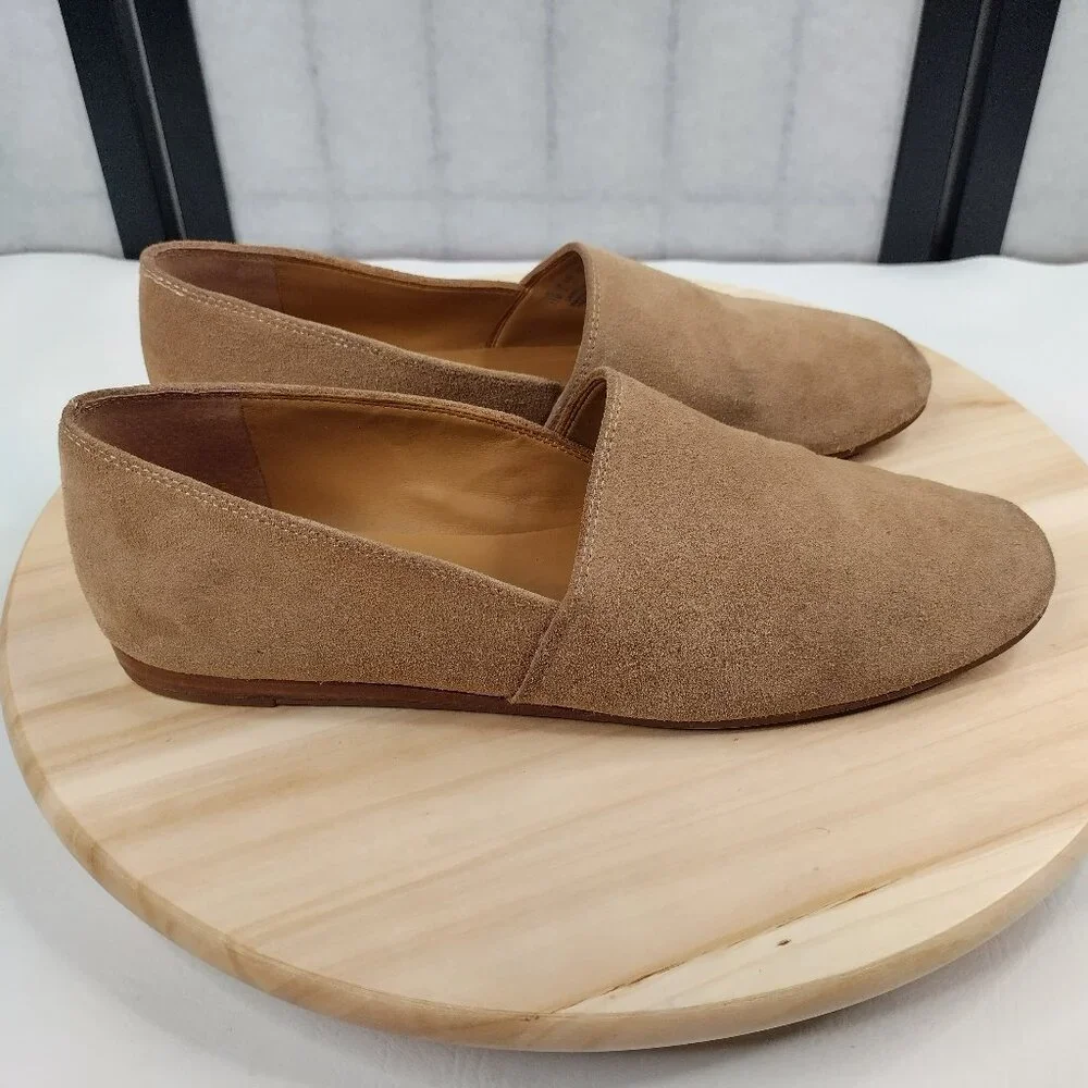 Franco Sarto Glow Beige Tan Suede Flats Women US 11M